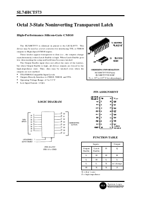 SL74HCT573D Datasheet PDF System Logic Semiconductor