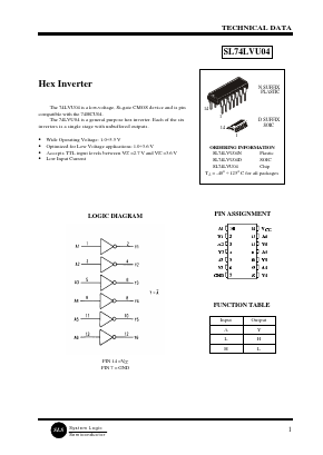 SL74LVU04N Datasheet PDF System Logic Semiconductor