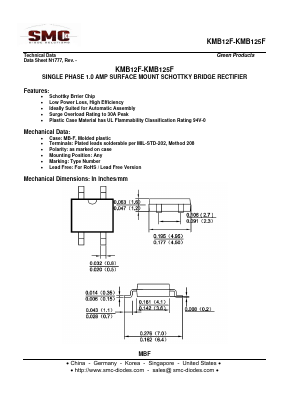 KMB125F Datasheet PDF Sangdest Microelectronic (Nanjing) Co., Ltd
