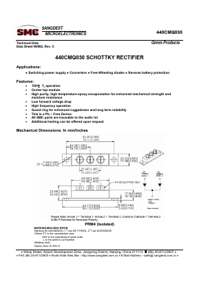 440CMQ030 Datasheet PDF Sangdest Microelectronic (Nanjing) Co., Ltd
