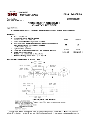 129NQ135R-1 Datasheet PDF Sangdest Microelectronic (Nanjing) Co., Ltd