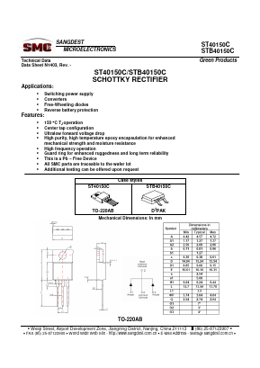 ST40150C Datasheet PDF Sangdest Microelectronic (Nanjing) Co., Ltd