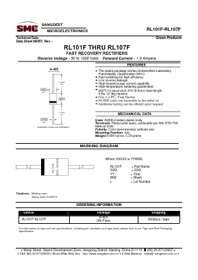 RL103F Datasheet PDF Sangdest Microelectronic (Nanjing) Co., Ltd