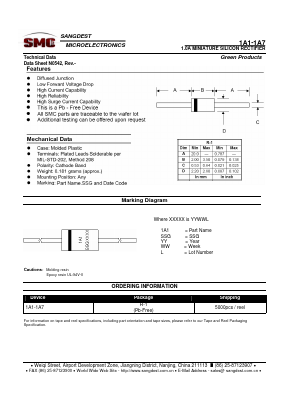 1A5 Datasheet PDF Sangdest Microelectronic (Nanjing) Co., Ltd