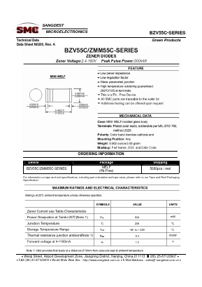 BZV55C10 Datasheet PDF Sangdest Microelectronic (Nanjing) Co., Ltd