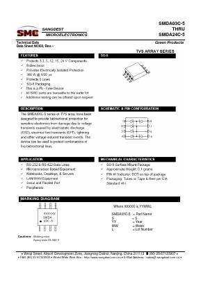 SMDA24C-5 Datasheet PDF Sangdest Microelectronic (Nanjing) Co., Ltd