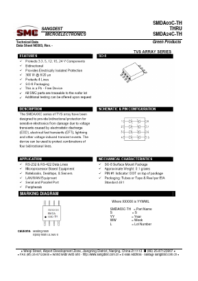 SMDA24C-TH Datasheet PDF Sangdest Microelectronic (Nanjing) Co., Ltd