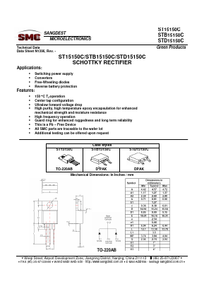 STD15150C Datasheet PDF Sangdest Microelectronic (Nanjing) Co., Ltd