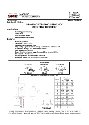 ST10200C Datasheet PDF Sangdest Microelectronic (Nanjing) Co., Ltd