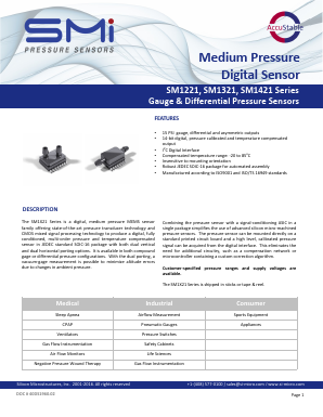 SM1221 Datasheet PDF Silicon Microstructures, Inc.