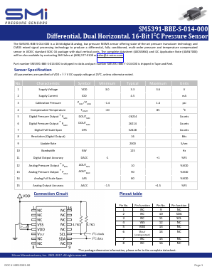 SM5391-BBE-S-014-000 Datasheet PDF Silicon Microstructures, Inc.