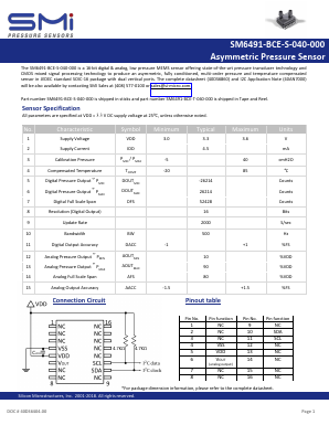 SM6491-BCE-S-040-000 Datasheet PDF Silicon Microstructures, Inc.