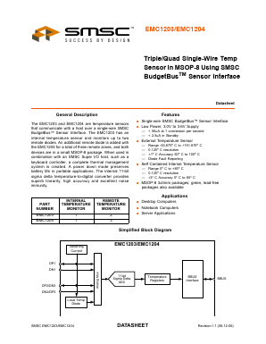 EMC1204 Datasheet PDF SMSC -> Microchip