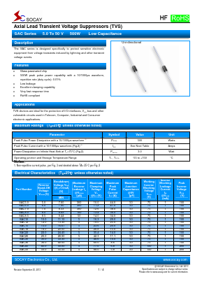 SAC10 Datasheet PDF Socay Electornics Co., Ltd.