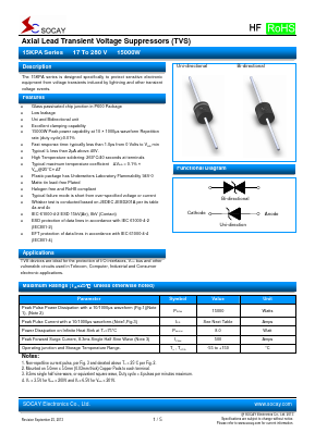 15KPA120CA Datasheet PDF Socay Electornics Co., Ltd.