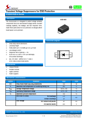 ESD12V92D-A Datasheet PDF Socay Electornics Co., Ltd.