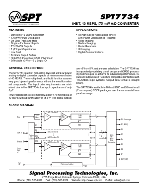 SPT7734 Datasheet PDF Signal Processing Technologies