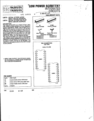 T74LS573 Datasheet PDF STMicroelectronics