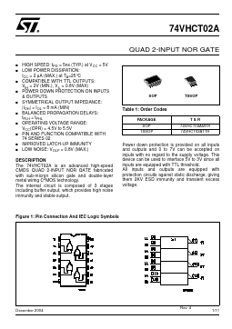 74VHCT02AMTR Datasheet PDF STMicroelectronics