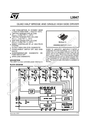 L9947 Datasheet PDF STMicroelectronics