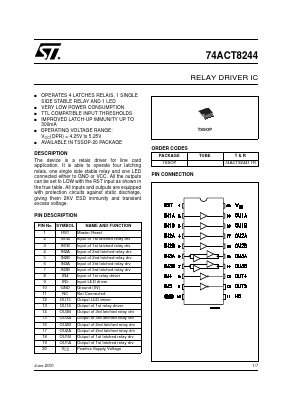 74ACT8244TTR Datasheet PDF STMicroelectronics