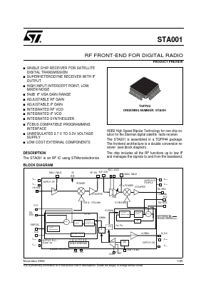 STA001 Datasheet PDF STMicroelectronics