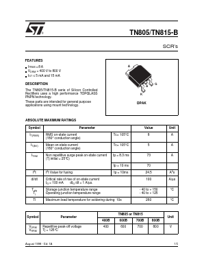 TN815-B Datasheet PDF STMicroelectronics