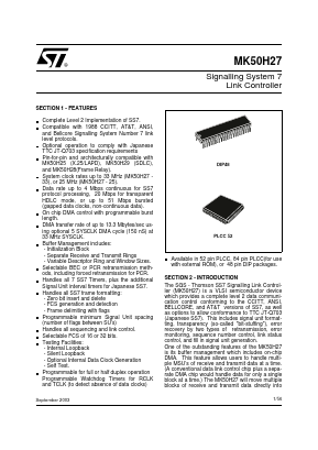 MK50H27 Datasheet PDF STMicroelectronics