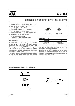 74V1T03CTR Datasheet PDF STMicroelectronics