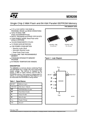 M39208 Datasheet PDF STMicroelectronics