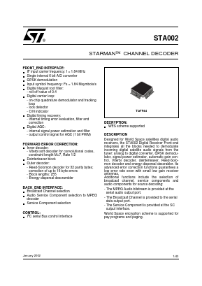 STA002 Datasheet PDF STMicroelectronics
