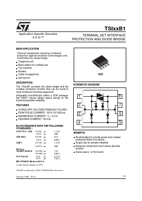 TSI200B1 Datasheet PDF STMicroelectronics