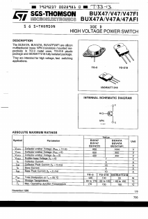 BUV47FI Datasheet PDF STMicroelectronics