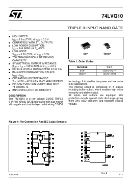 74LVQ10 Datasheet PDF STMicroelectronics