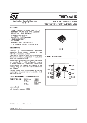 BT201D Datasheet PDF STMicroelectronics