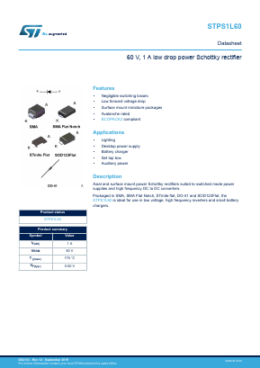 STPS1L60AFN Datasheet PDF STMicroelectronics