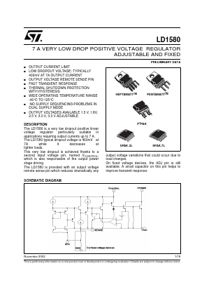 LD1580K5-R Datasheet PDF STMicroelectronics