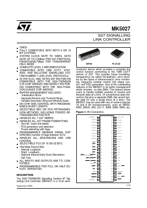 MK5027 Datasheet PDF STMicroelectronics