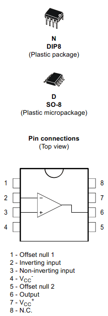TL071AIN Datasheet PDF STMicroelectronics