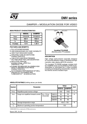 DMV16 Datasheet PDF STMicroelectronics