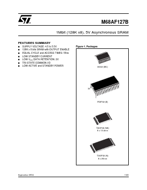 M68AF127B Datasheet PDF STMicroelectronics