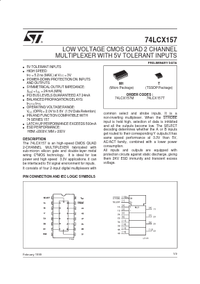 74LCX157M Datasheet PDF STMicroelectronics