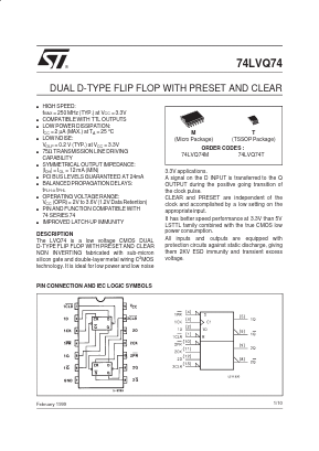 74LVQ74M Datasheet PDF STMicroelectronics