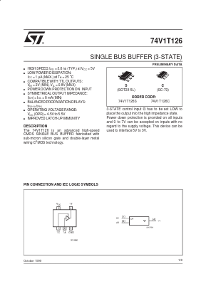 74V1T126C Datasheet PDF STMicroelectronics