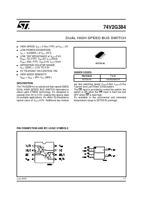 74V2G384 Datasheet PDF STMicroelectronics