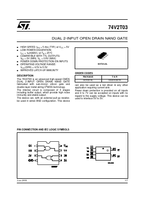 74V2T03 Datasheet PDF STMicroelectronics