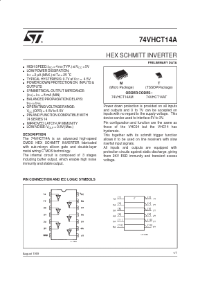 74VHCT14AM Datasheet PDF STMicroelectronics