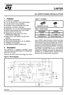 L4972AD Datasheet PDF STMicroelectronics