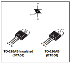 BTB06-800B Datasheet PDF STMicroelectronics