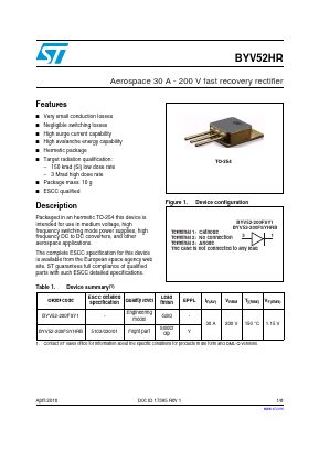 BYV52HR Datasheet PDF STMicroelectronics